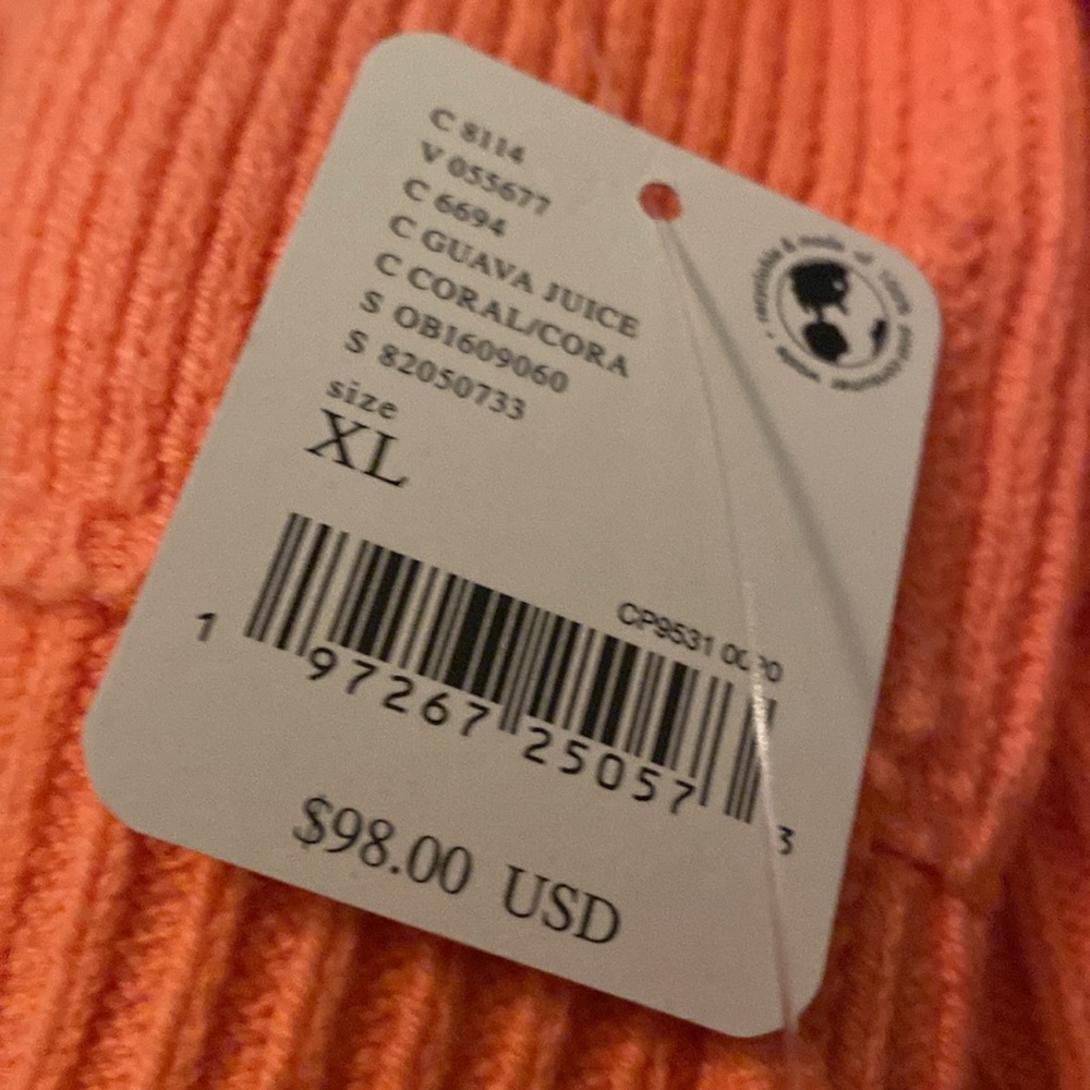 NWT Free People Easy street crop pullover XL guava juice - Picture 7 of 8